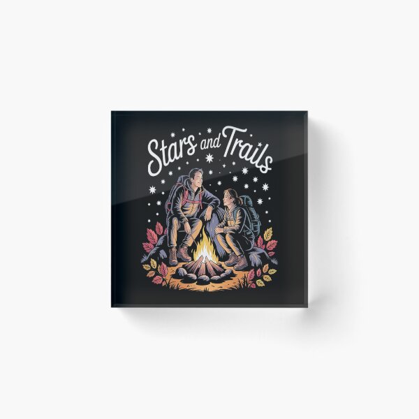 Item preview, Stars And Trails Campfire Tales Under The Night Sky Hiking Adventure designed and sold by StuffNestie.