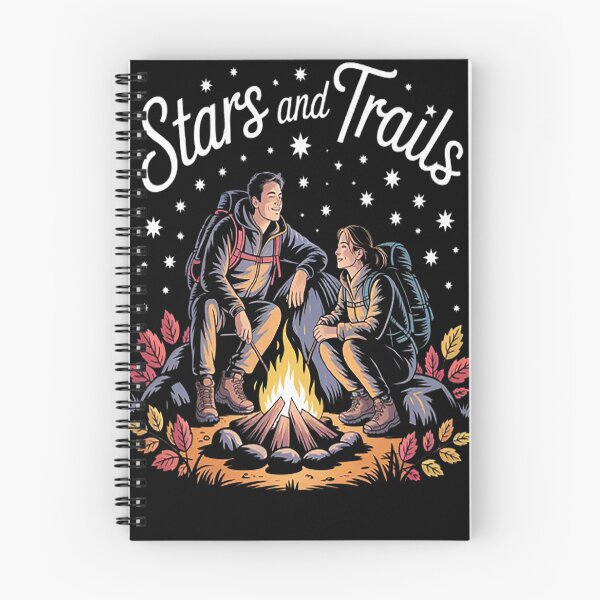 Item preview, Stars And Trails Campfire Tales Under The Night Sky Hiking Adventure designed and sold by StuffNestie.