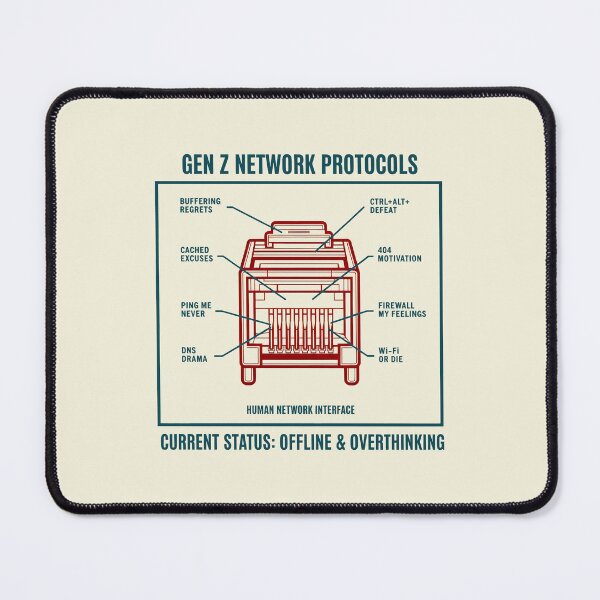 Item preview, Funny Gen Z Network Protocols Tech Humor Graphic Design designed and sold by SplashTastic.