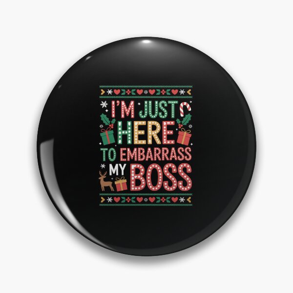 Item preview, I'M Just Here To Embarrass My Boss Office Ugly Christmas designed and sold by Elenasriveras.