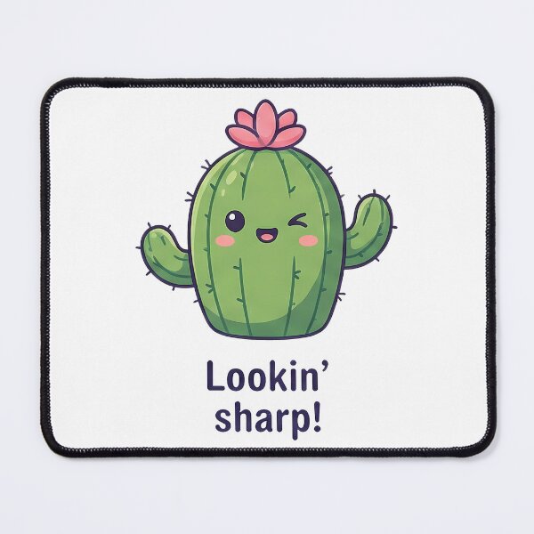 Item preview, Cute Winking Cactus Lookin' Sharp Pun Plant designed and sold by k3rstman1.