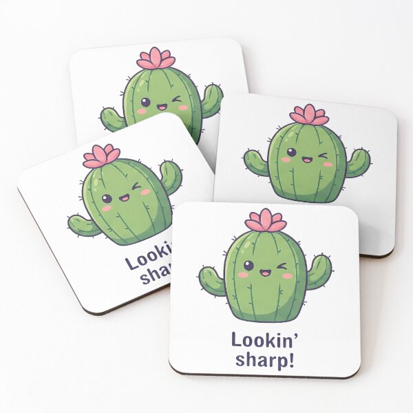 Item preview, Cute Winking Cactus Lookin' Sharp Pun Plant designed and sold by k3rstman1.