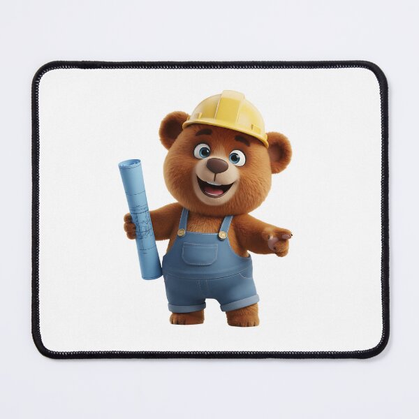 Item preview, Construction Bear Architect With Blueprints 3D Cartoon designed and sold by vk09.