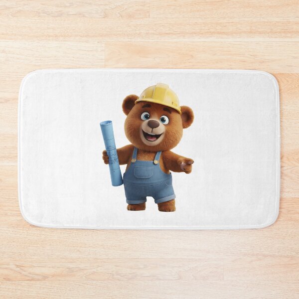 Item preview, Construction Bear Architect With Blueprints 3D Cartoon designed and sold by vk09.