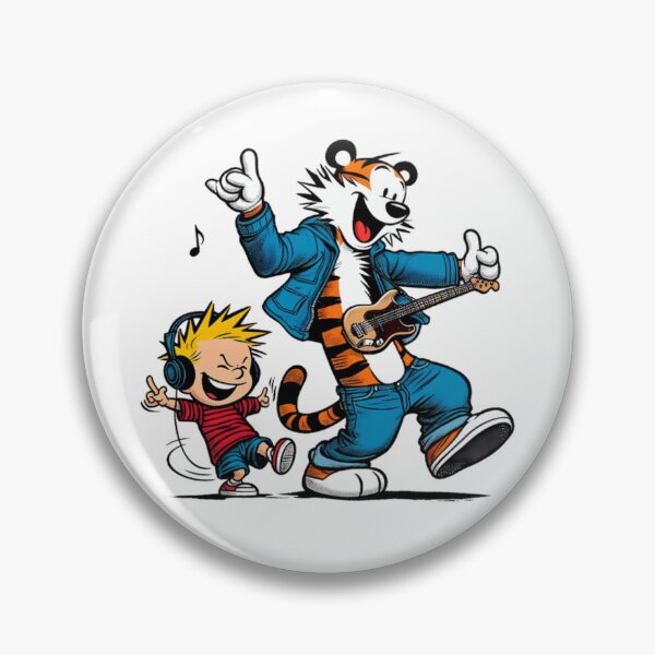 Item preview, Calvin and Hobbes listening to music  designed and sold by nandafittjex.