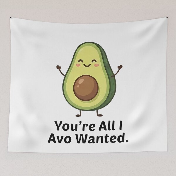 Item preview, Funny Avocado Pun All I Avo Wanted designed and sold by k3rstman1.