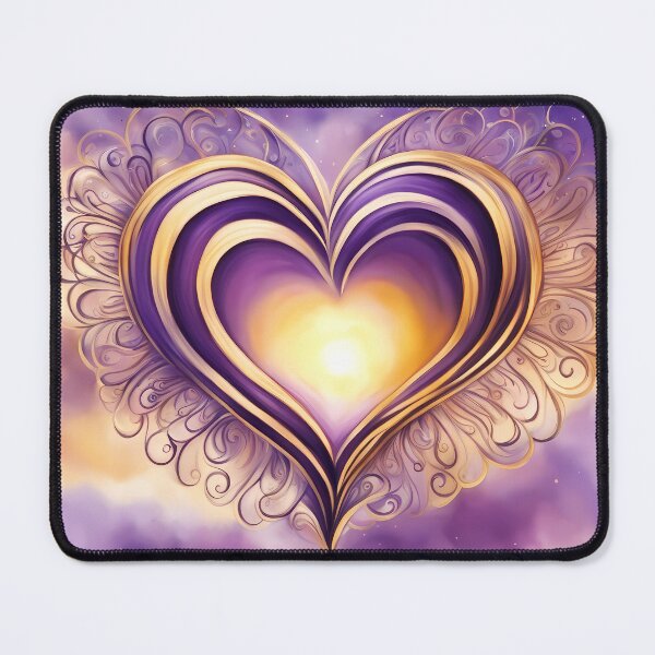 Item preview, Purple and Golden Heart designed and sold by CalmnessbyChoice.