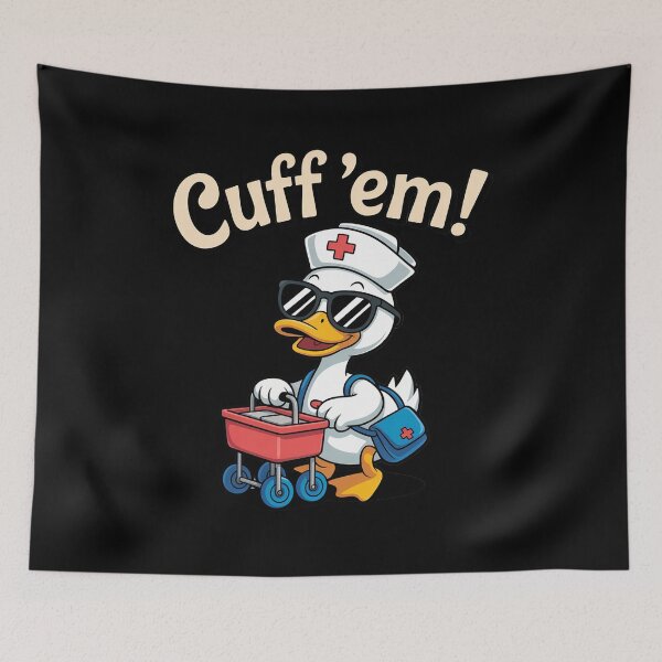 Item preview, Silly Nurse Goose Cuff Em ER ICU CNA Nursing Student designed and sold by JaskconLIfe23.