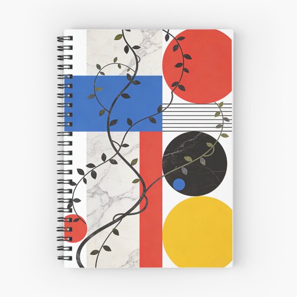 Item preview, Abstract Bauhaus Modern Vine Art - Geometric Color Block Marble Design designed and sold by Cherrydora.