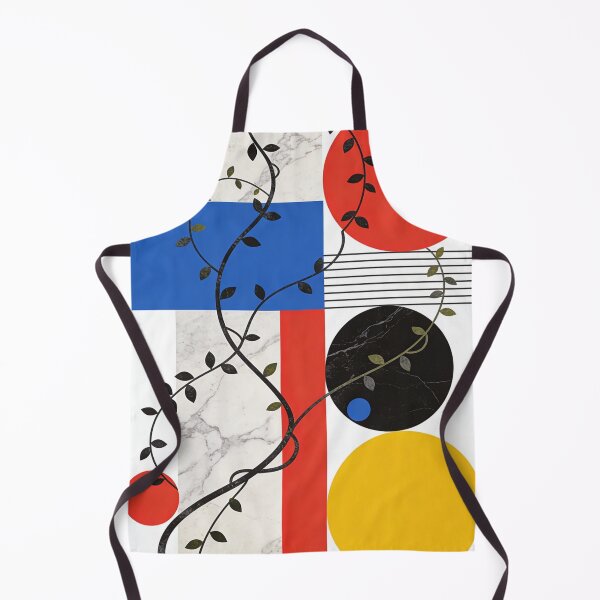 Item preview, Abstract Bauhaus Modern Vine Art - Geometric Color Block Marble Design designed and sold by Cherrydora.