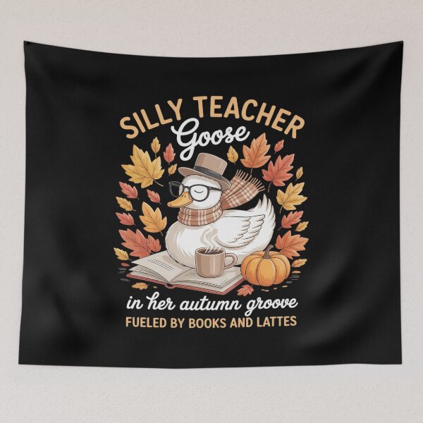 Item preview, Silly Teacher Goose Autumn Goose Fall Teacher Coffee & Books designed and sold by JaskconLIfe23.