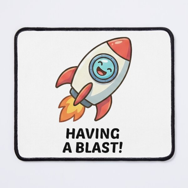 Item preview, Cute Smiling Rocket Having A Blast designed and sold by k3rstman1.