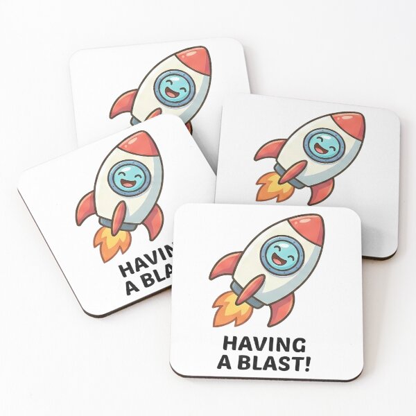 Item preview, Cute Smiling Rocket Having A Blast designed and sold by k3rstman1.