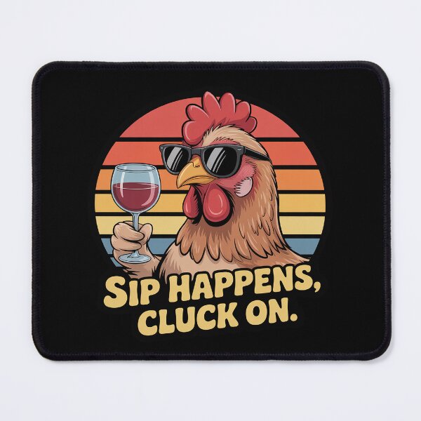 Item preview, Sip Happens Cluck On Sarcastic Chicken Lover Pun designed and sold by JaskconLIfe23.