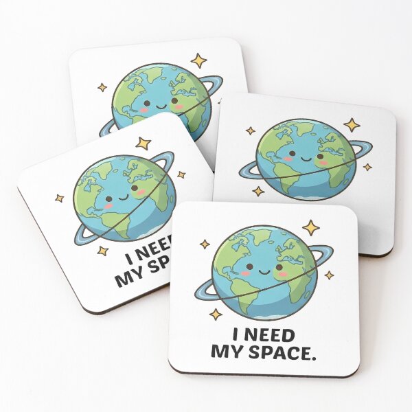 Item preview, Kawaii Earth I Need My Space Funny Planet designed and sold by k3rstman1.