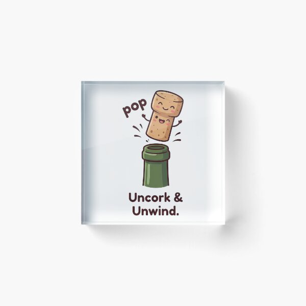 Item preview, Happy Wine Cork Pop Uncork Unwind designed and sold by k3rstman1.