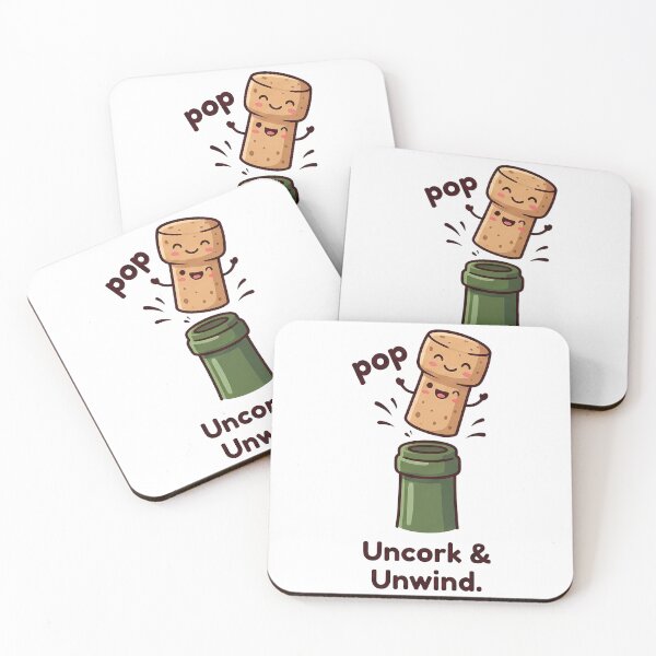 Item preview, Happy Wine Cork Pop Uncork Unwind designed and sold by k3rstman1.