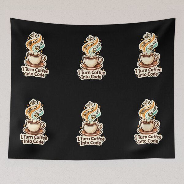 Item preview, I Turn Coffee Into Code designed and sold by Paninides.