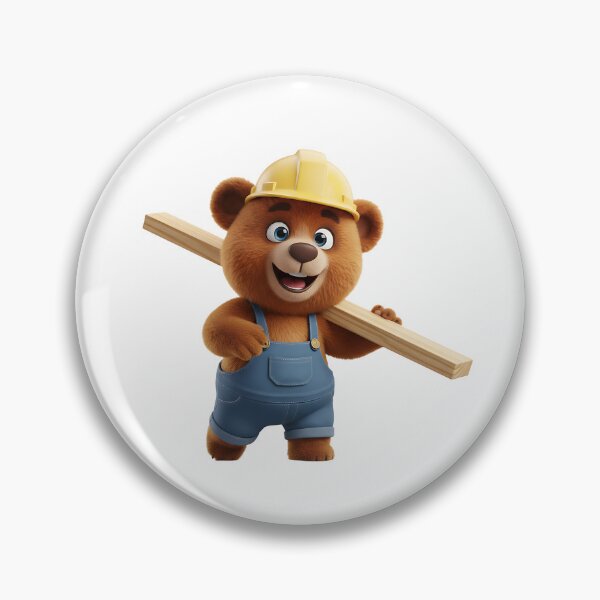 Item preview, Construction Bear Carpenter Carrying Wood Plank designed and sold by vk09.