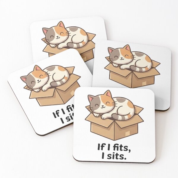 Item preview, Cute Sleeping Cat Box If Fits I Sits designed and sold by k3rstman1.