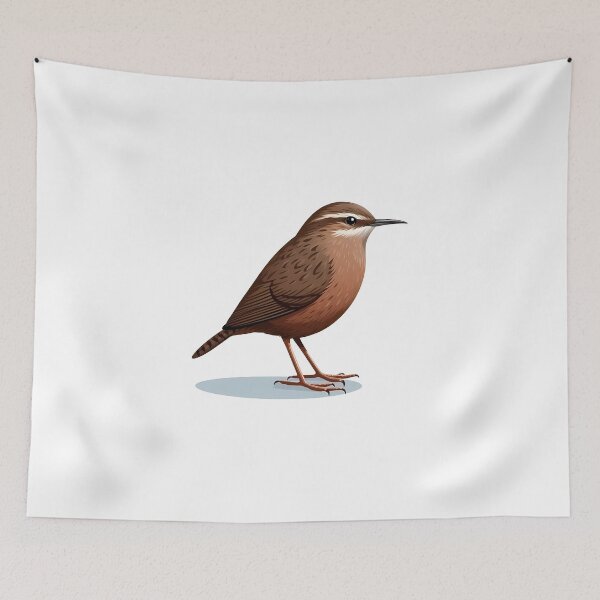 Item preview, Small Brown Wren Bird Illustration designed and sold by cave-canvas.