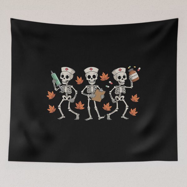 Item preview, Skeleton Dancing Nurse Halloween Skull Nurse ER Fall designed and sold by NetoGalaxy.