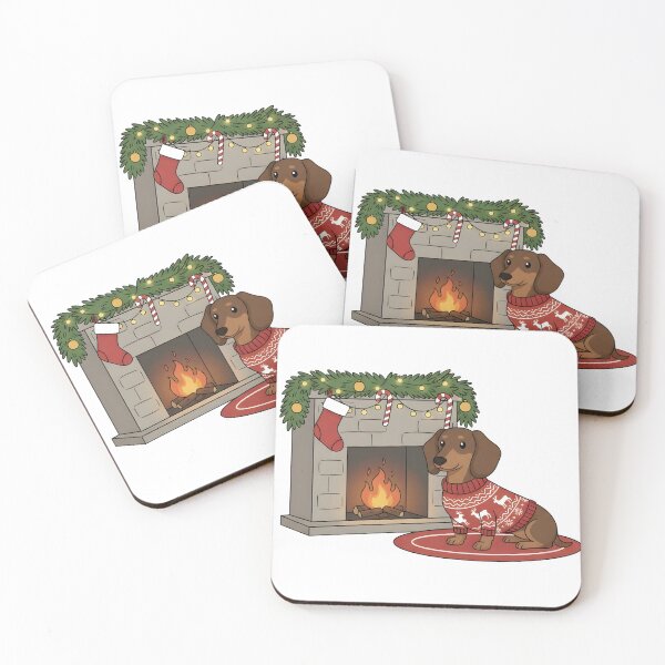 Item preview, Cozy Nordic Christmas Dachshund designed and sold by Uglyandcute.