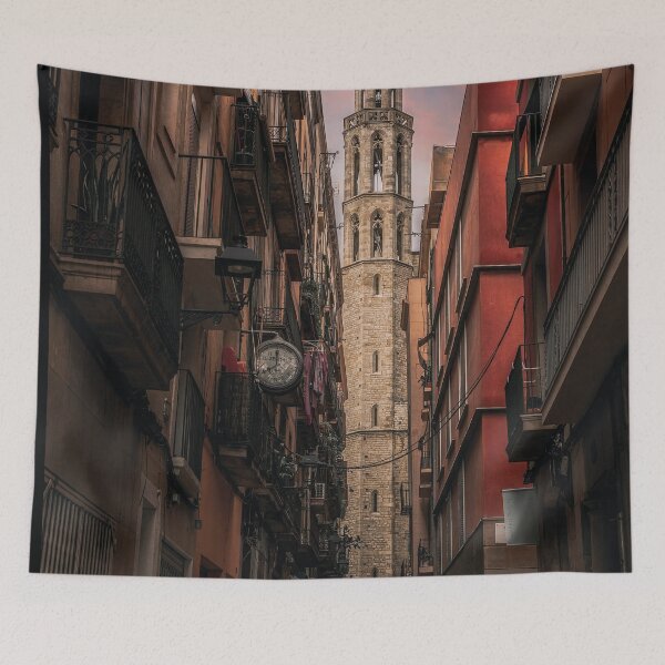 Item preview, Alley in Barcelona with a view of a church designed and sold by Mauswohn.