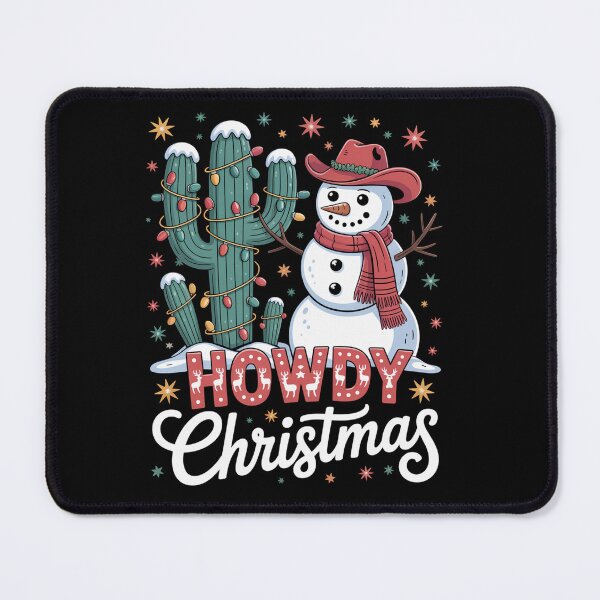 Item preview, Howdy Christmas Western Snowman Cactus designed and sold by johnertullio.