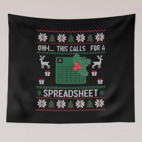 Item preview, Oh This Calls For A Spreadsheet Sweater Ugly Christmas designed and sold by Elenasriveras.