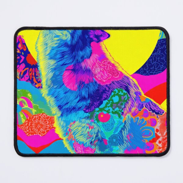 Item preview, Psychedelic Wolf Howling Retro 70s Style designed and sold by ChinzorigBAY.