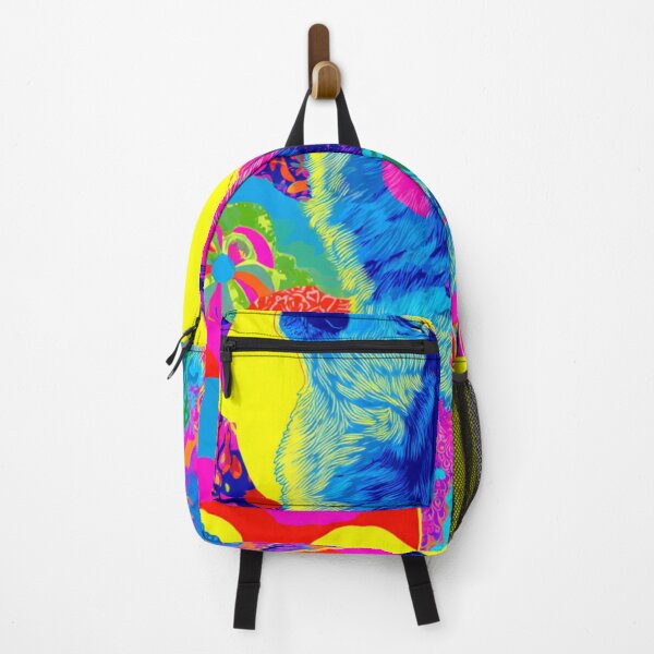 Item preview, Psychedelic Wolf Howling Retro 70s Style designed and sold by ChinzorigBAY.