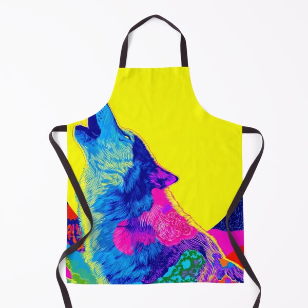 Item preview, Psychedelic Wolf Howling Retro 70s Style designed and sold by ChinzorigBAY.