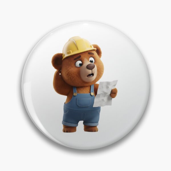 Item preview, Confused Construction Bear Looking At Crumpled Plans designed and sold by vk09.