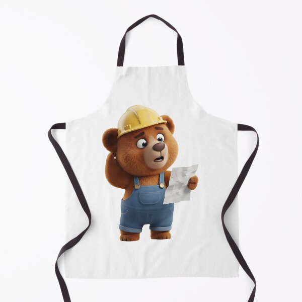 Item preview, Confused Construction Bear Looking At Crumpled Plans designed and sold by vk09.
