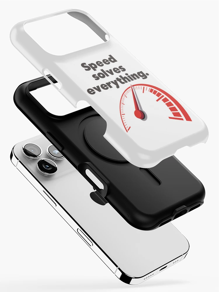 Thumbnail 2 of 4, iPhone Case, Speed Solves Everything - Black Text designed and sold by RAS-77.