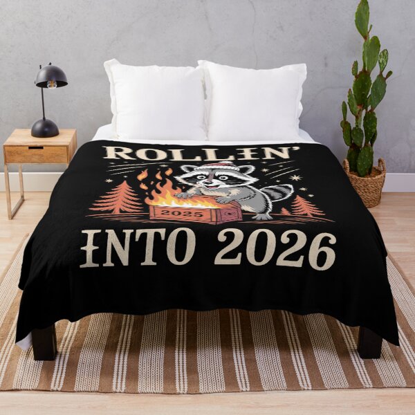 Item preview, Raccoon Rolling Into 2026 designed and sold by Elenasriveras.