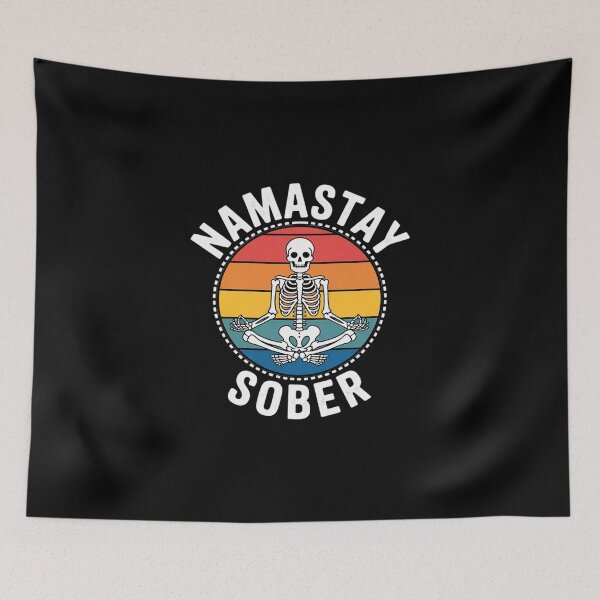 Item preview, Skeleton Lotus Position Yoga Sober Addiction Recovery designed and sold by NetoGalaxy.
