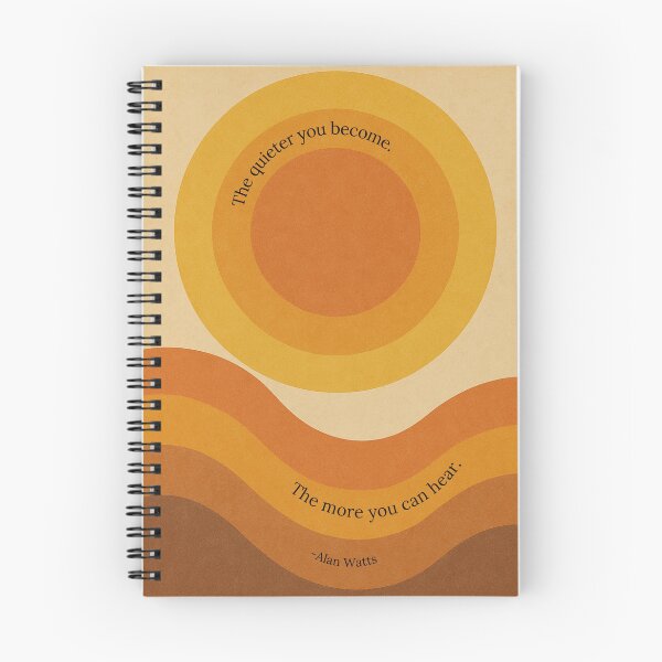 Item preview, The Quieter You Become Alan Watts Sunburst Art designed and sold by ThisBriefMoment.