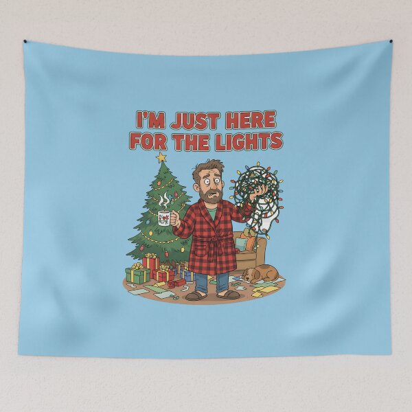 Item preview, Funny Christmas Dad T-Shirt & Stickers – Exhausted Dad with Tangled Christmas Lights Holiday Humor  designed and sold by ZyxDes.