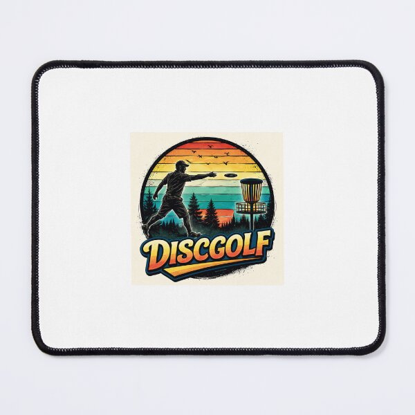 Item preview, Retro Disc Golf Sunset – Discgolf Basket Throw Design designed and sold by MysticAurora.