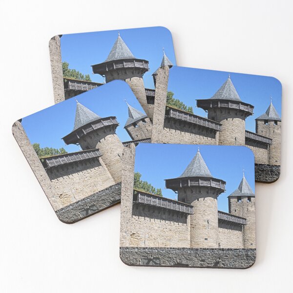 Item preview, Carcassonne Medieval Fortress Walls Under Blue Sky designed and sold by Open Road Gallery .