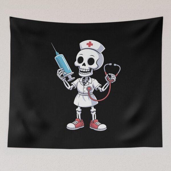 Item preview, Skeleton Nurse Nursing Health Worker Halloween designed and sold by NetoGalaxy.