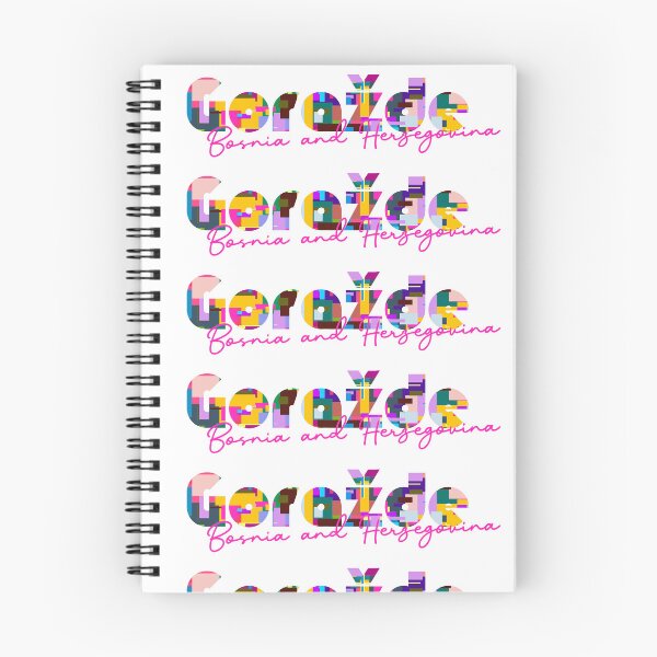 Item preview, Goražde, Bosnia and Herzegovina, Vibrant Abstract City Typography Art designed and sold by Wanderful-roads.