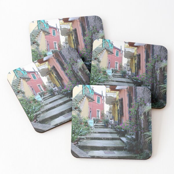 Item preview, Flower-lined alley in the Cinque Terre designed and sold by Open Road Gallery .
