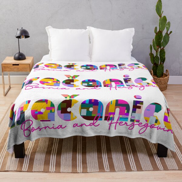 Item preview, Gračanica, Bosnia and Herzegovina, Vibrant Abstract City Typography Art designed and sold by Wanderful-roads.