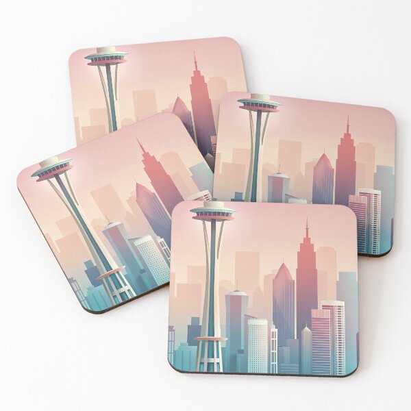 Item preview,  Minimalist skyline of Seattle designed and sold by paulrommer.