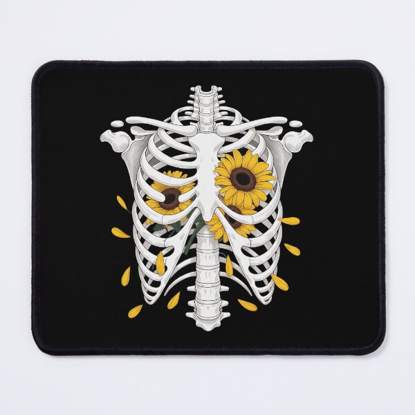 Item preview, Skeleton Rib Cage with Sunflowers Gothic Halloween designed and sold by NetoGalaxy.