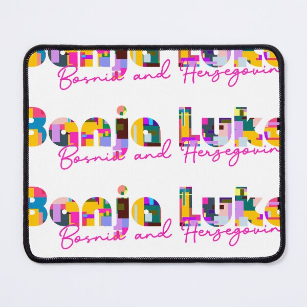Item preview, Banja Luka, Bosnia and Herzegovina, Vibrant Abstract City Typography Art designed and sold by Wanderful-roads.