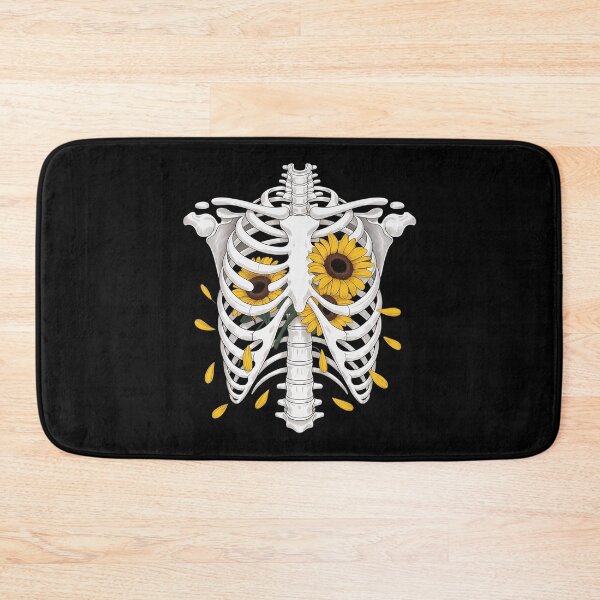 Item preview, Skeleton Rib Cage with Sunflowers Gothic Halloween designed and sold by NetoGalaxy.